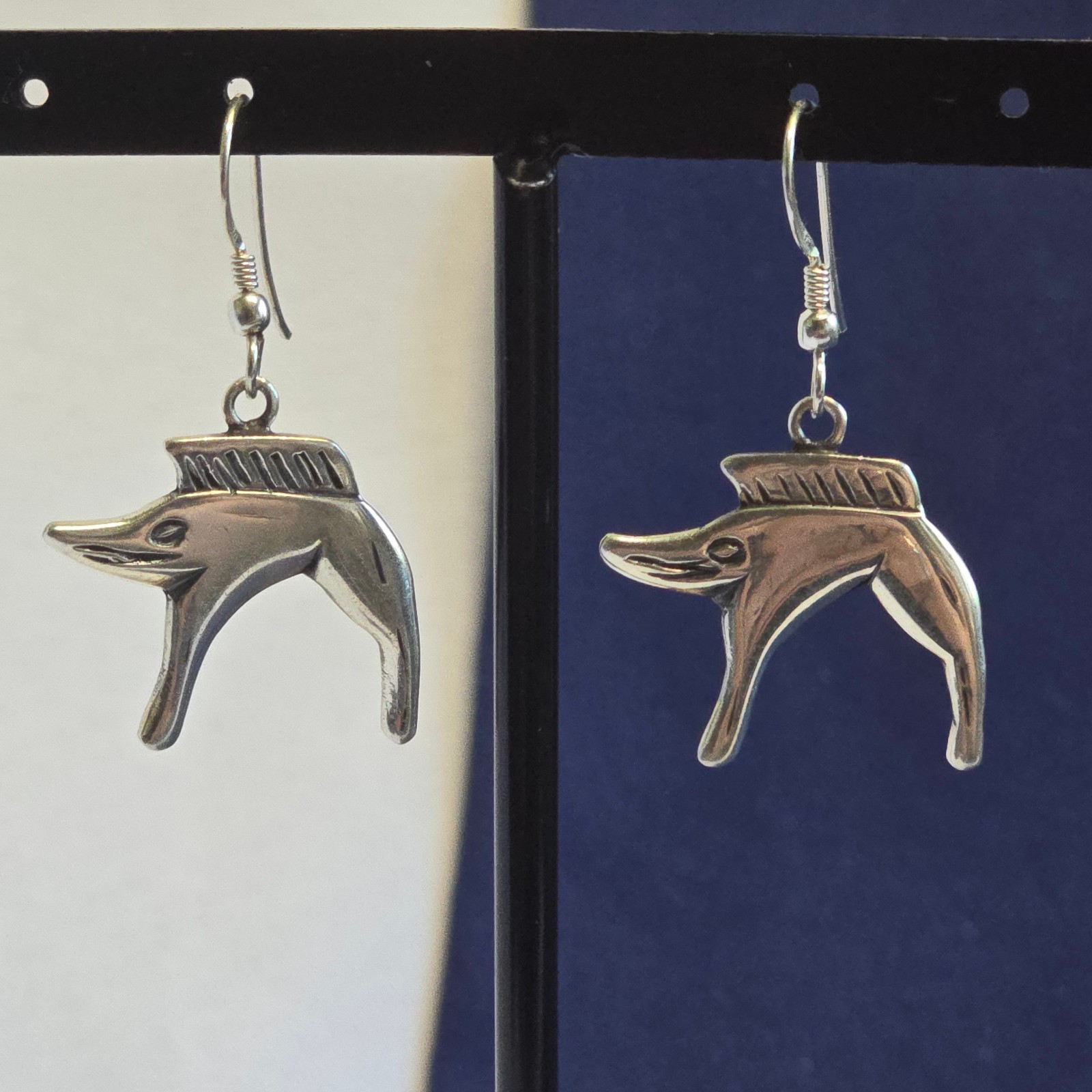 Sterling Silver Earrings 7.36g Fine Jewelry Celtic Boar Hook Back Dangles