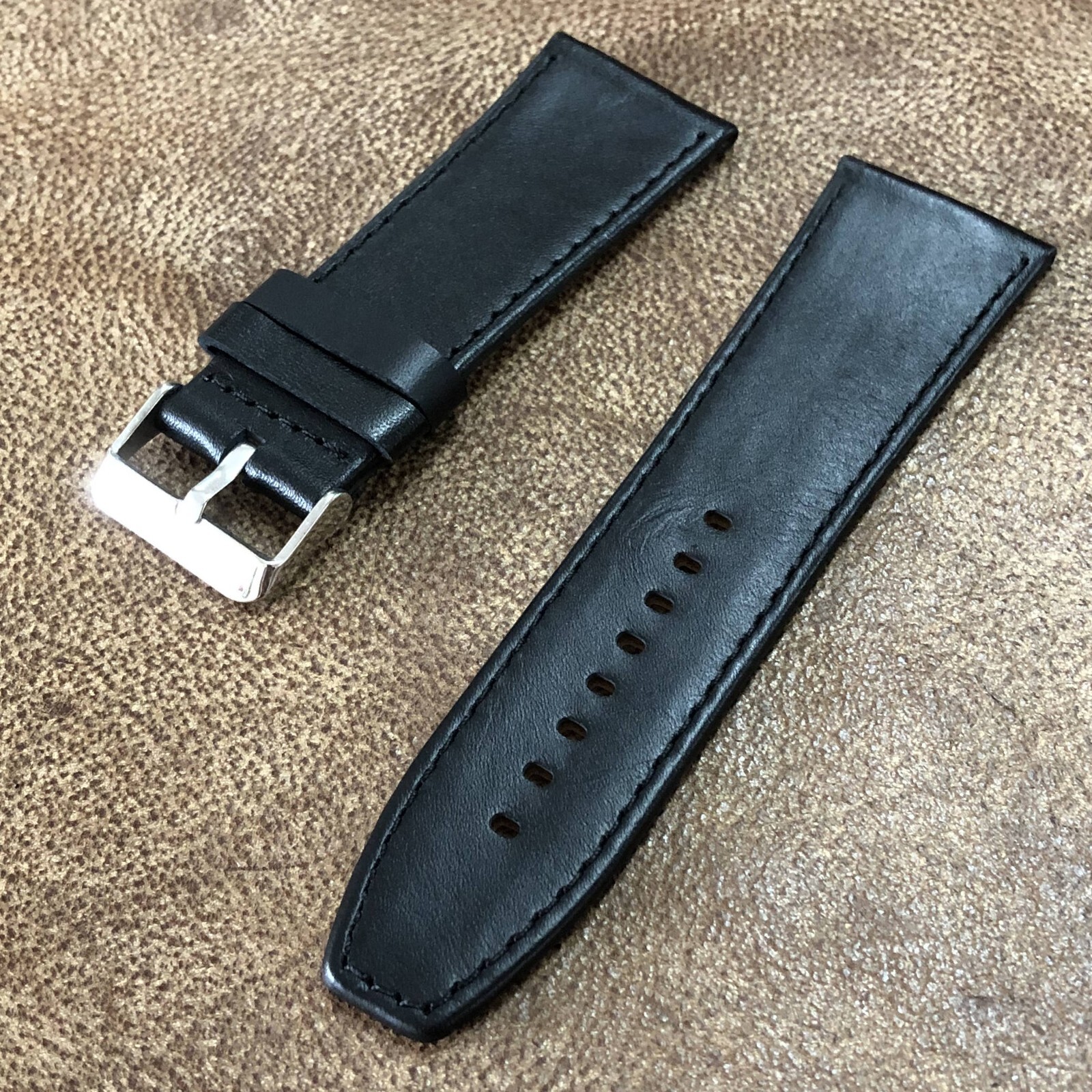 Size 28,30,32,34,36,38,40mm Wide Lug Genuine Leather Watch Strap/Band #339