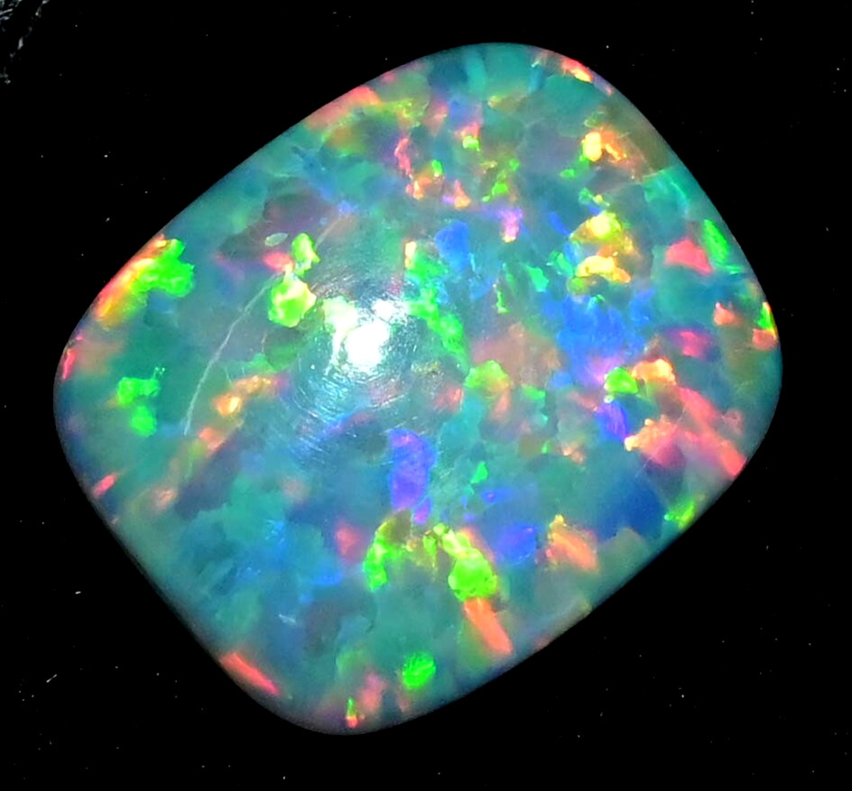 6.80 Ct Natural Ethiopian Fire Opal Certified Play of Color Untreated Gemstone