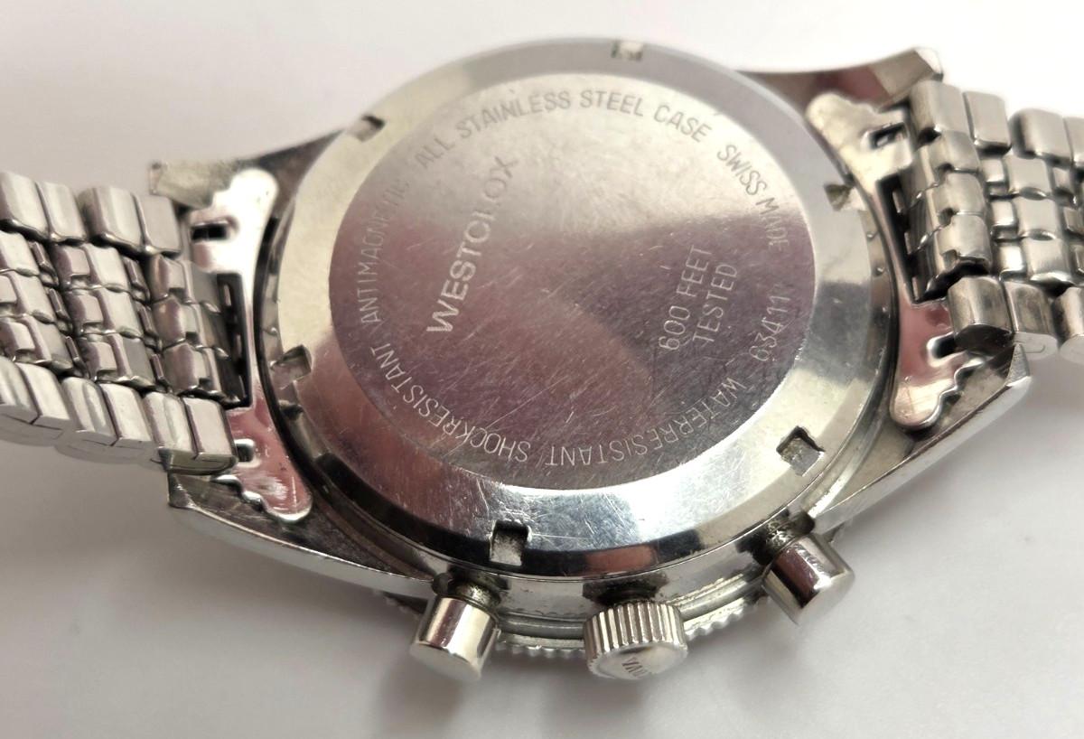 Vintage Westclox Valjoux 7733 Chronograph Ref. 634111 Stainless 38mm case works