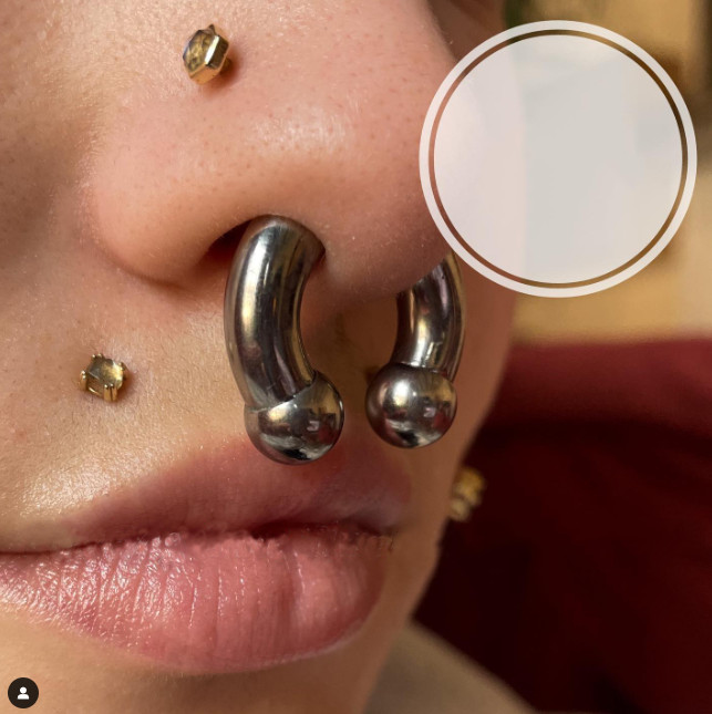 Big Size Internally Threaded Nose Ring Stainelss Steel Captive Bead Ring Jewelry