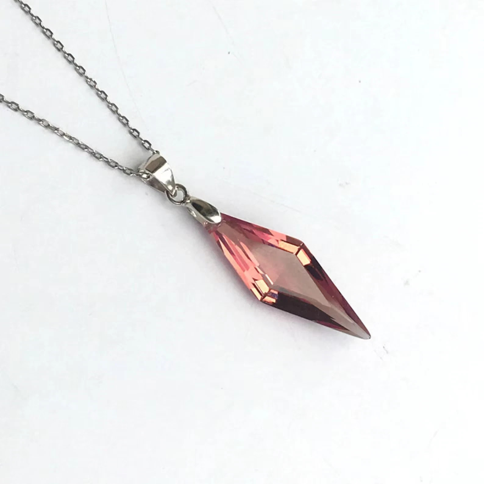 Fancy Cut Bio-Color Zultanite Pendant: Sterling Sliver Jewelry With Sliver Chain