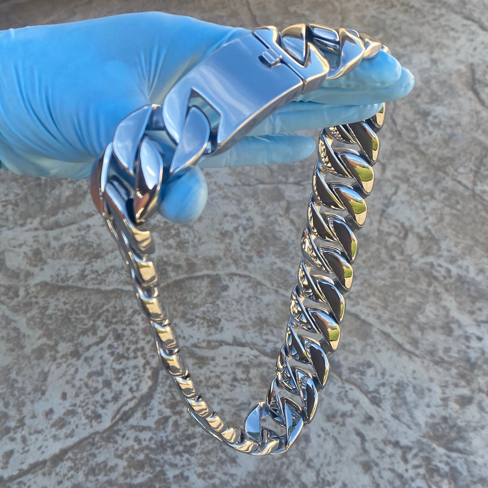 Men’s Huge 30MM Thick Chain Silver Cuban Link 316L Stainless Steel 24″ Necklace