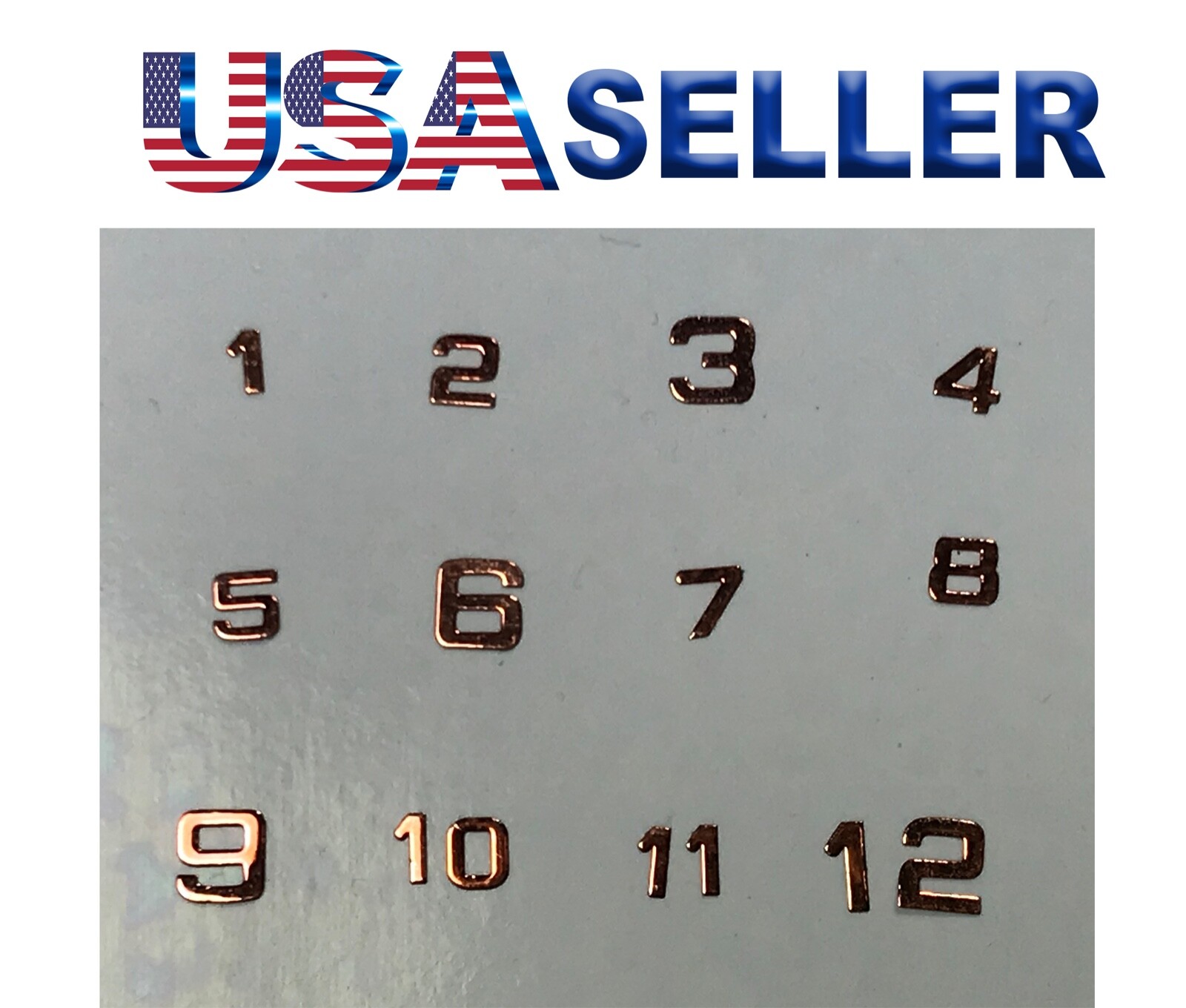 Watch Dial Hour Marker Numbers Numerals 2.5mm/3.5mm Small Rose Gold parts