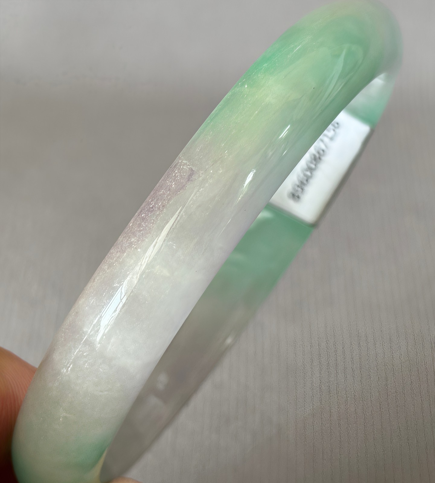 61mm Natural Green Jadeite Jade Bracelets Burma Emerald Jade Bracelet Bangle