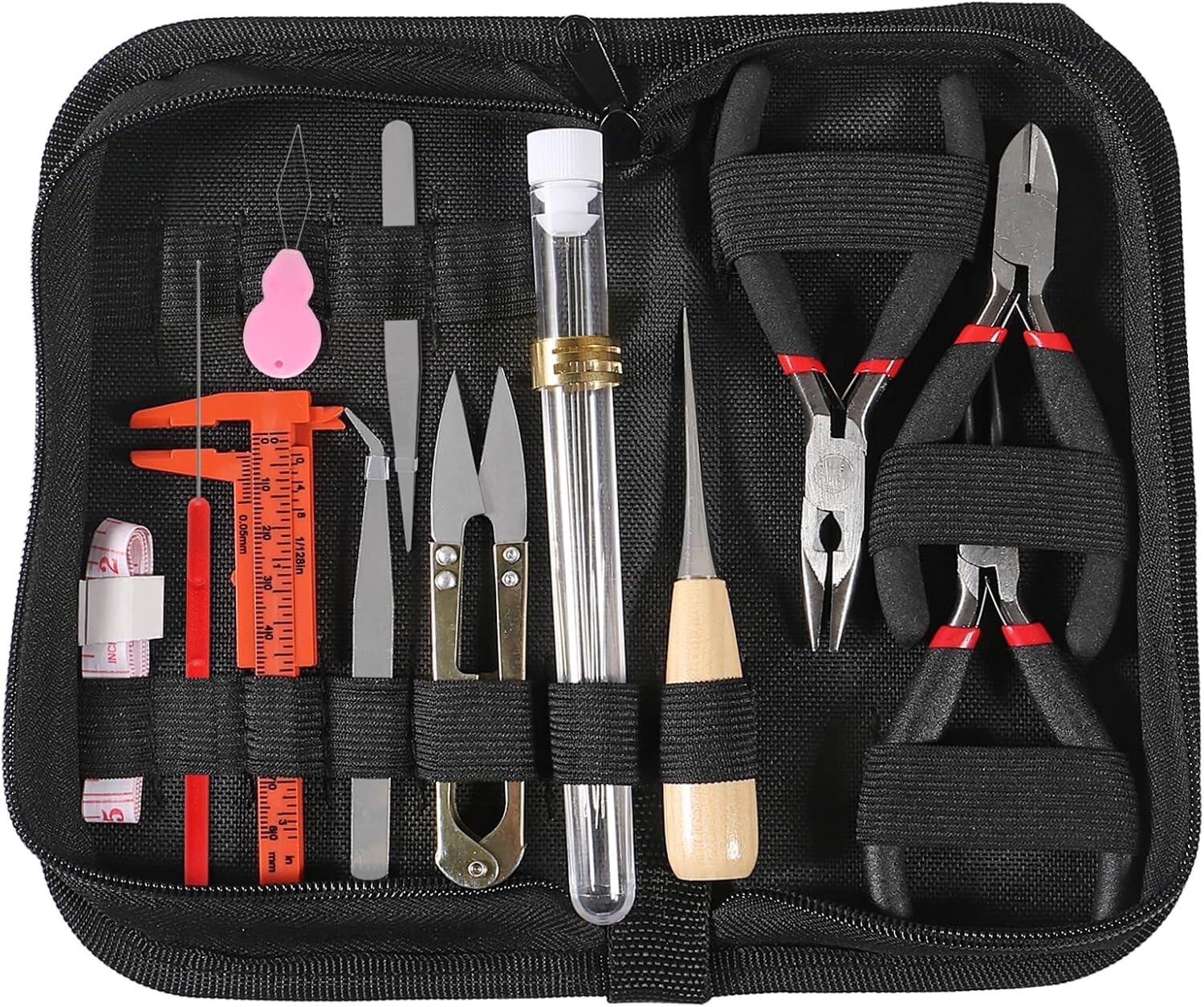 19-Piece Beginner to Professional Jewelry Making Tool Kit – Organize in Style