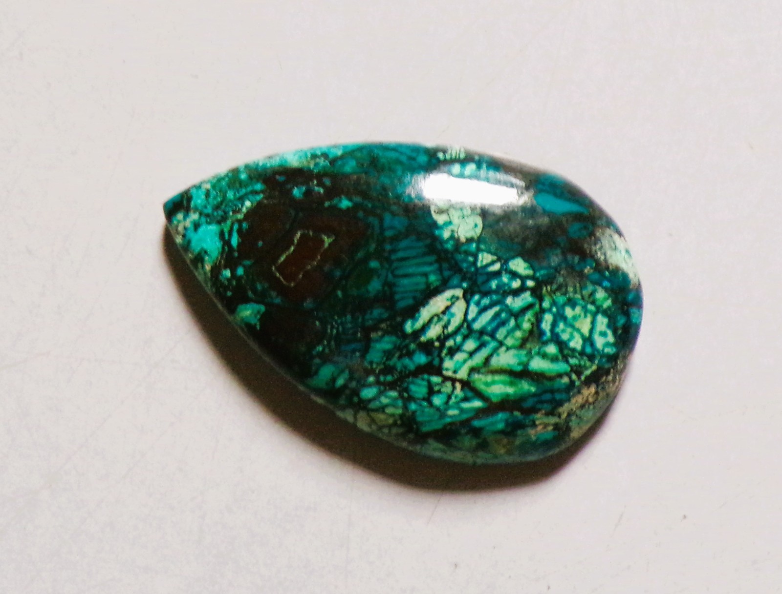 30.40 Cts Natural Shattuckite Cabochon Loose Gemstone 31X20X6.2MM 78