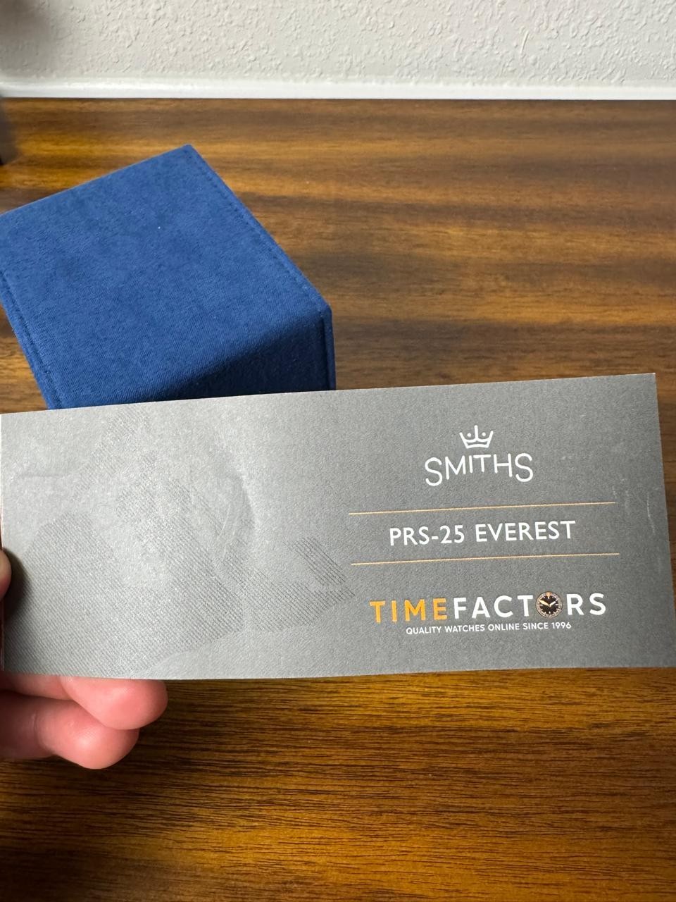Timefactors Smiths Everest PRS-25 36mm Black Dial Watch