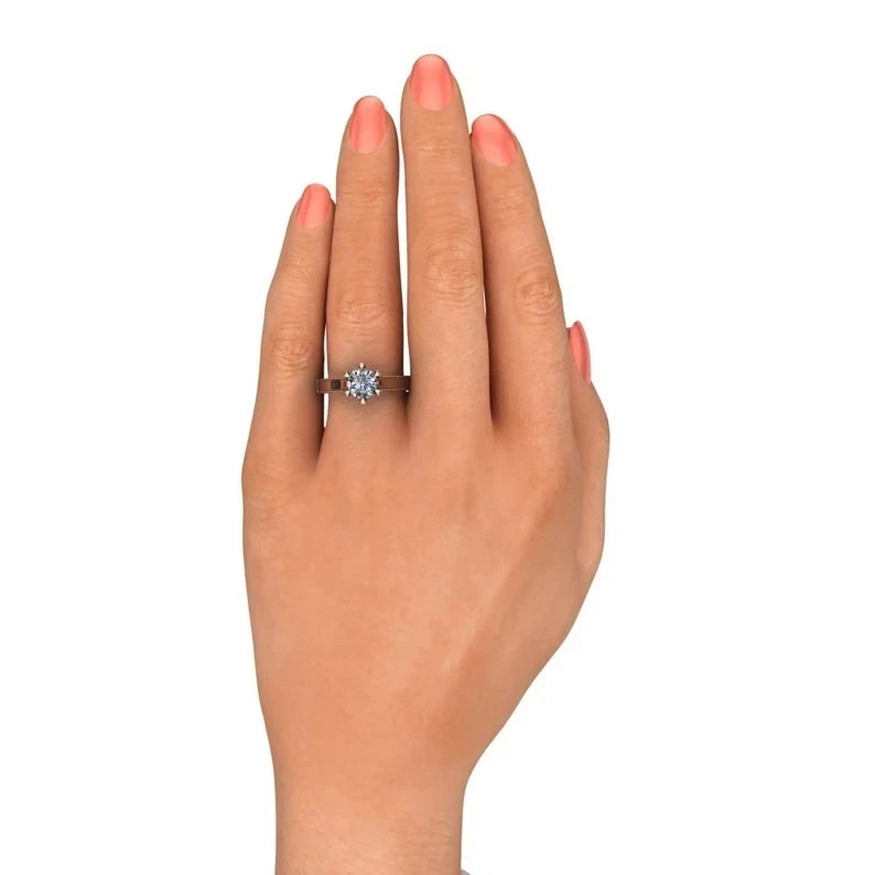 Halo Round Cut Diamond Ring 18k Rose Gold IGI Certified 3.2 Ct Lab Grown VVS F