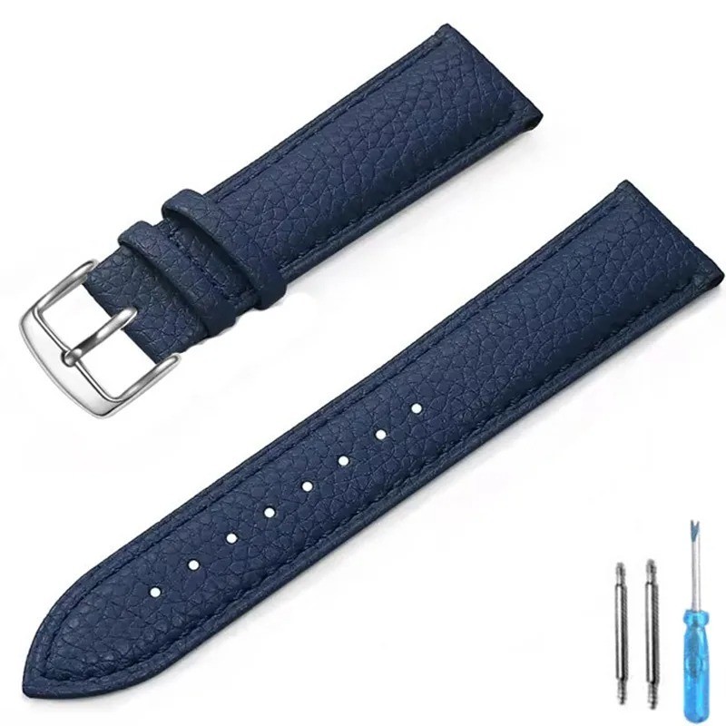 Genuine Leather Watch Strap for Man Women High-quality Wrist Watchband + Tool
