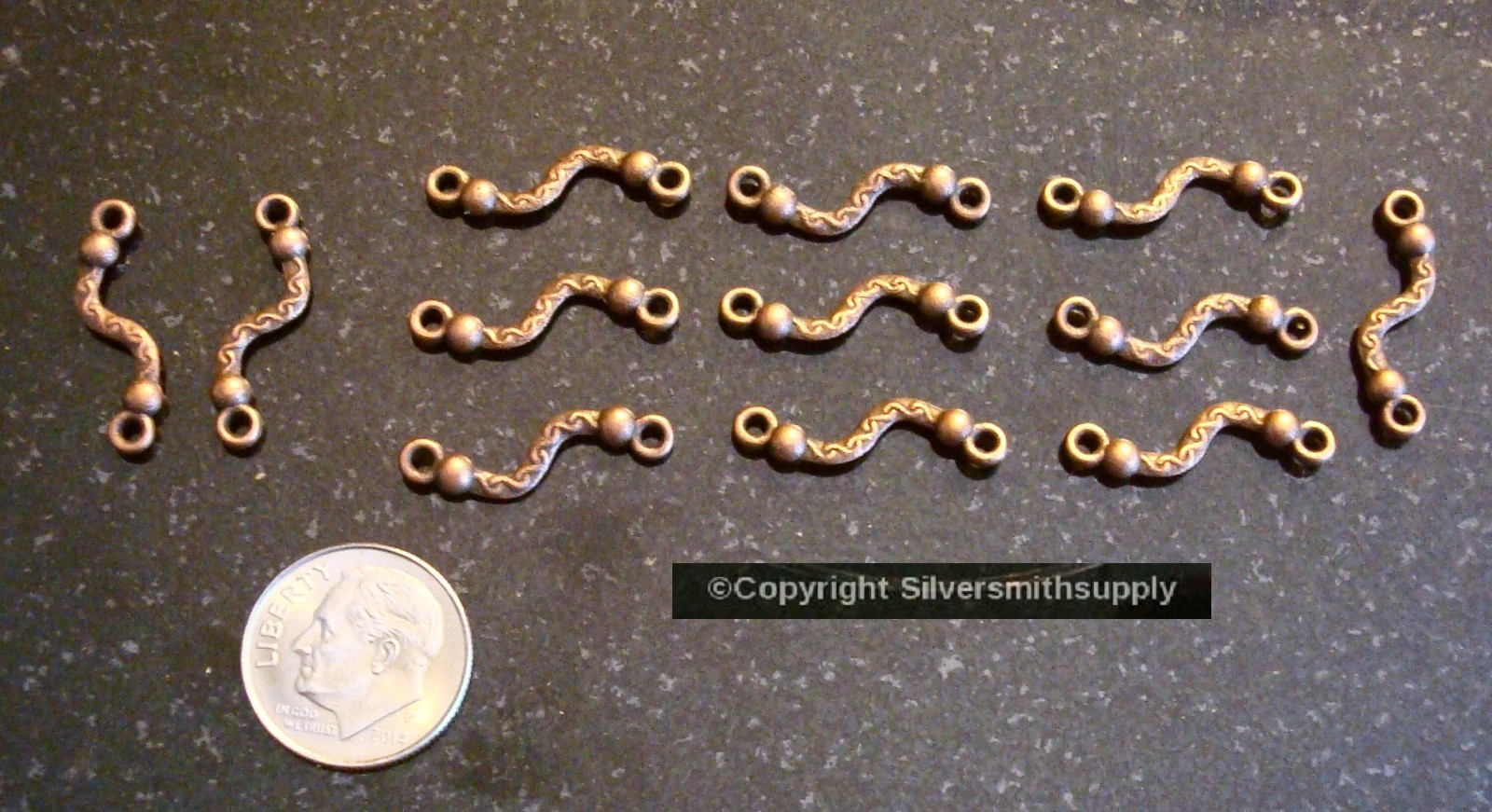 Copper plated alloy Jewelry links 12 pcs chain charms pendants earrings FPE145b