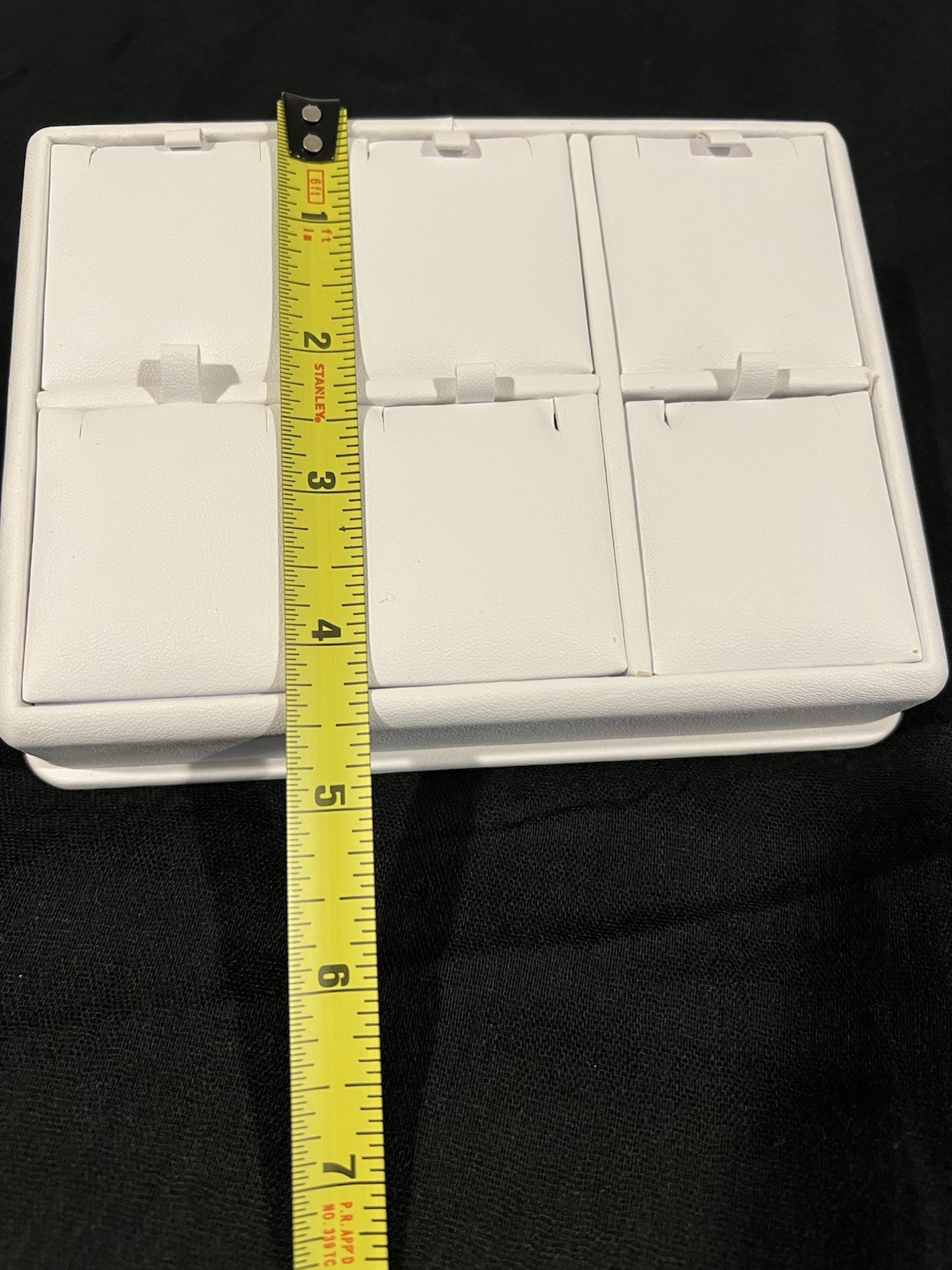 White leather pendant Charm display Tray