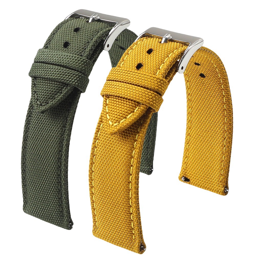 18mm 19mm 20mm 21mm 22mm 24mm Waterproof Sailcloth Watch Strap Two-Sided Nylon