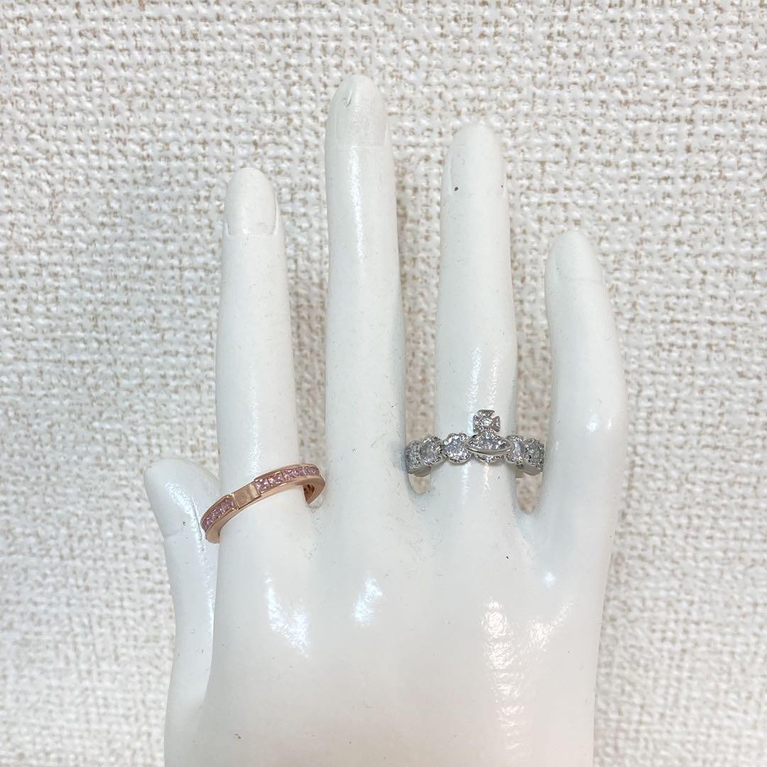 Vivienne Westwood Ring Size 6.5-7 Combination Silver Pink Gold NO BOX