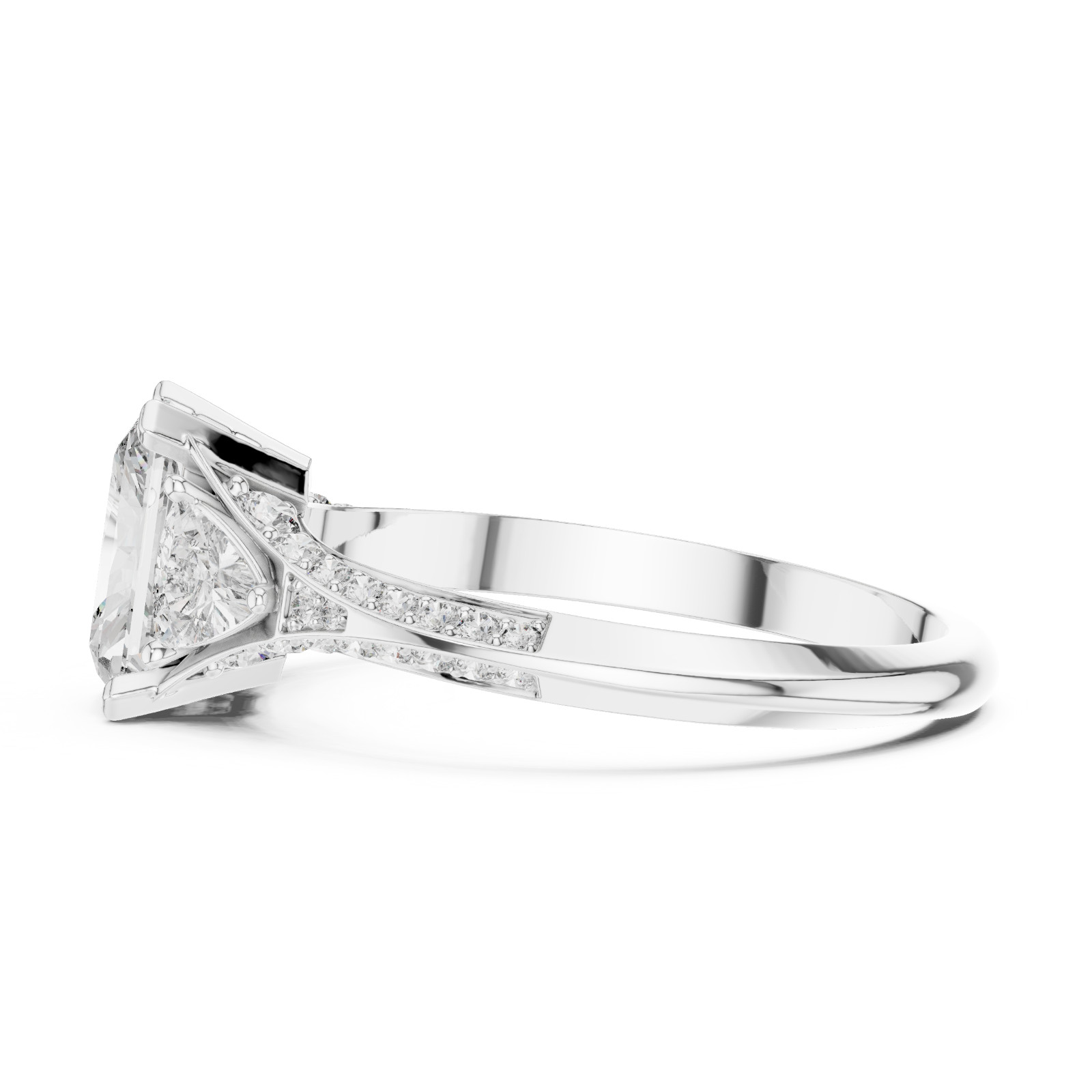 2 Gm Lab Grown Diamond Engagement Ring Luxury Silver Jewelry Gift For Her