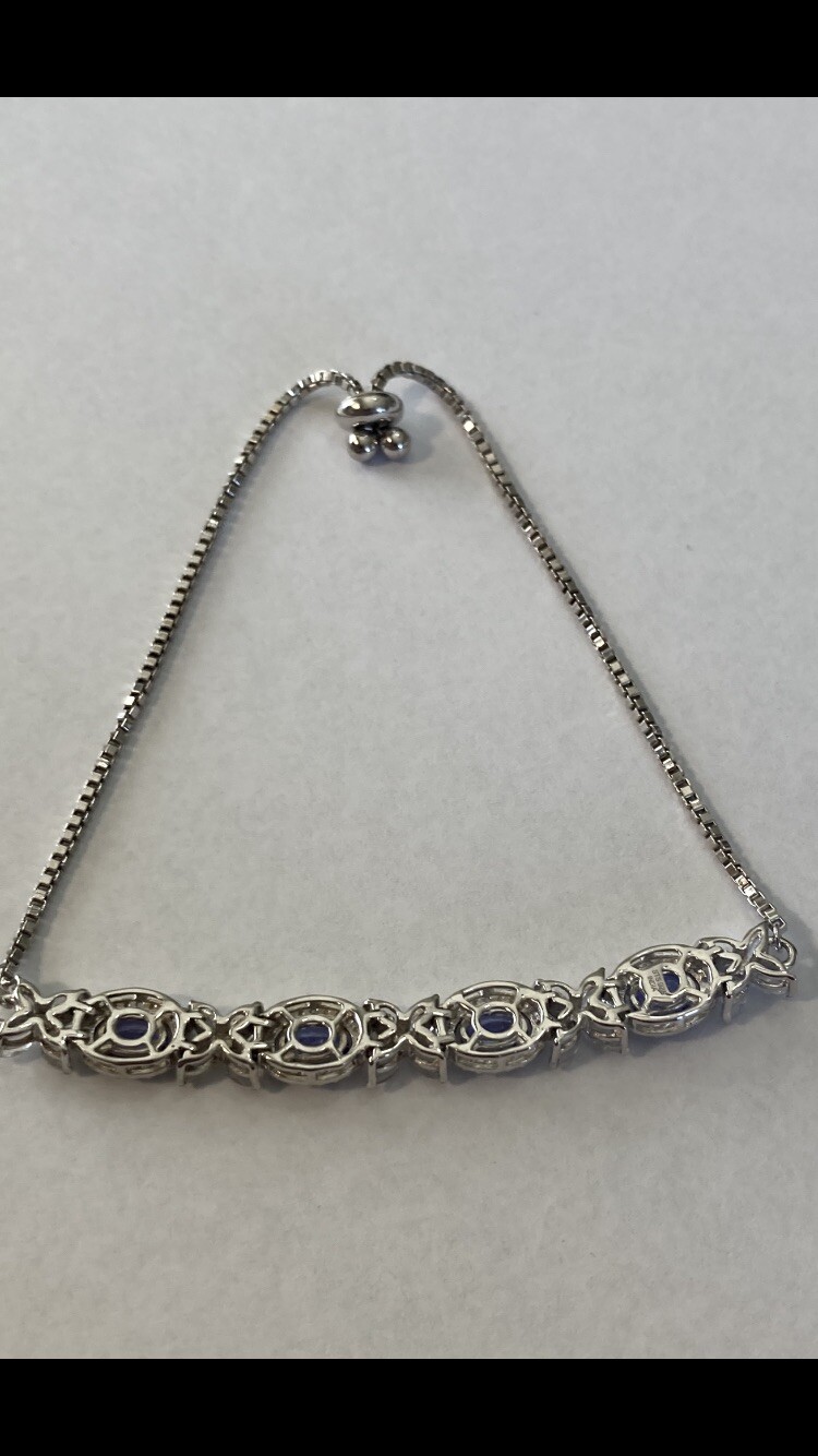 NYC II Tanzanite & White Zircon Bracelet Never Worn