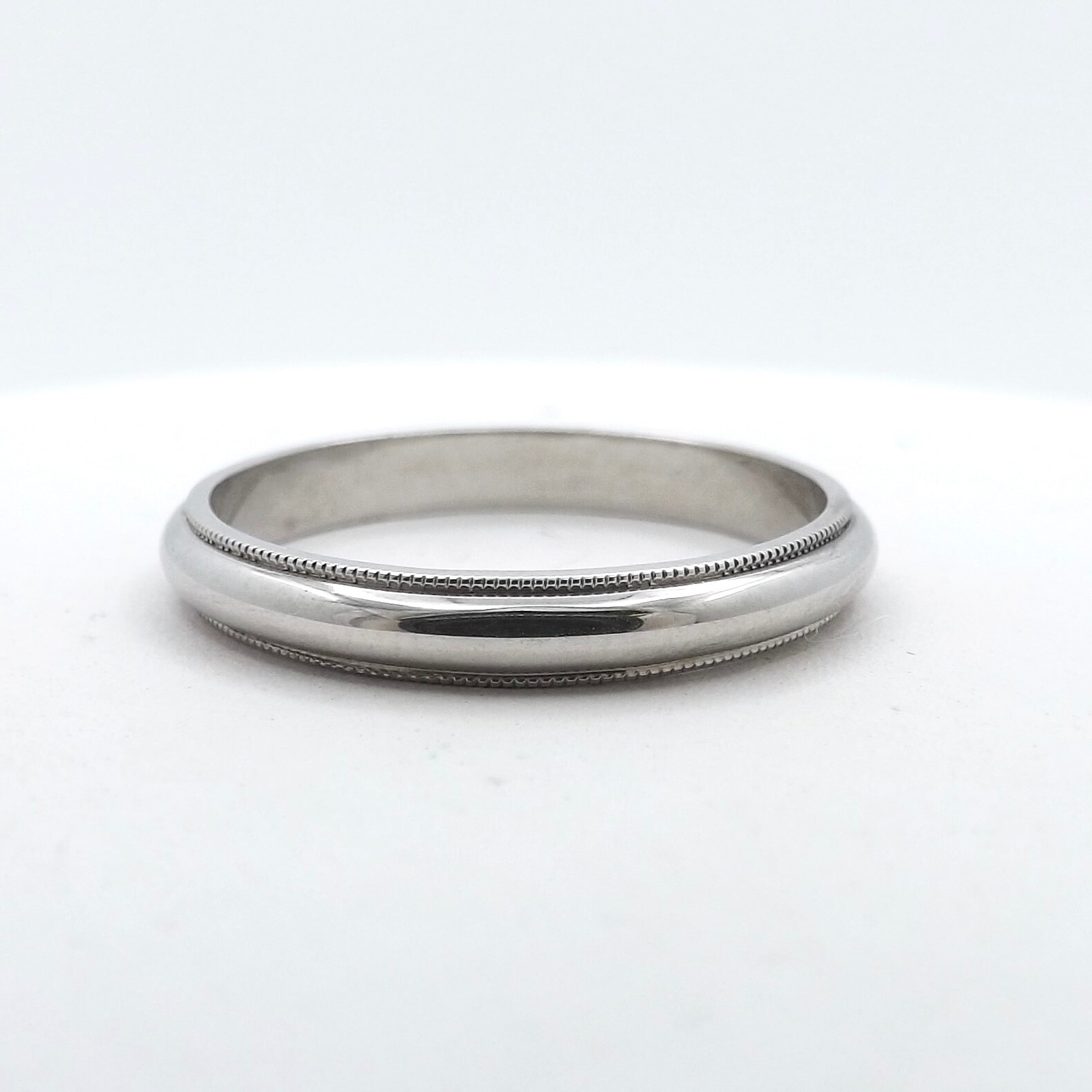 Solid 14k Gold Wedding Band Ring Setting Milgrain Edge Half Round 3mm sz8.5 New