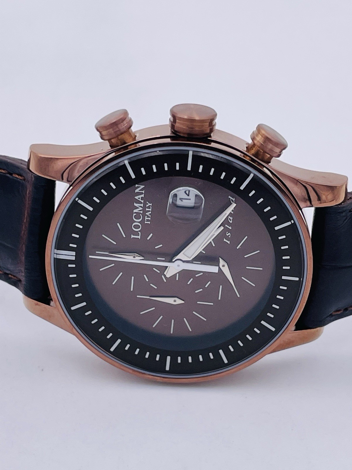 Locman Island Chrono Rubber/Titanium 40mm Watch 620BBNIPL/375 Hot Discount New