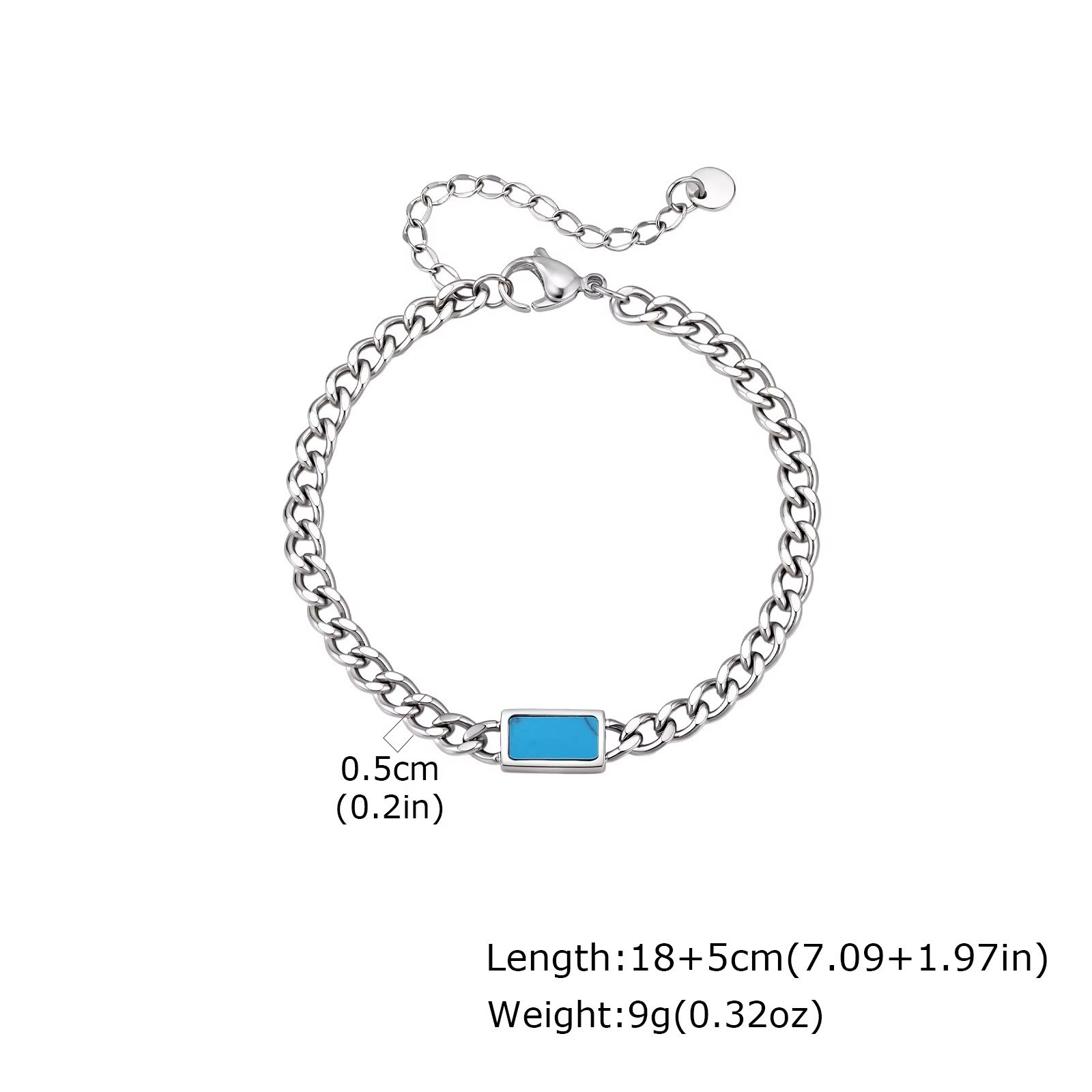 5mm Width Adjustable Chain Bracelet for Men, Stainless Steel Polished Jewellery