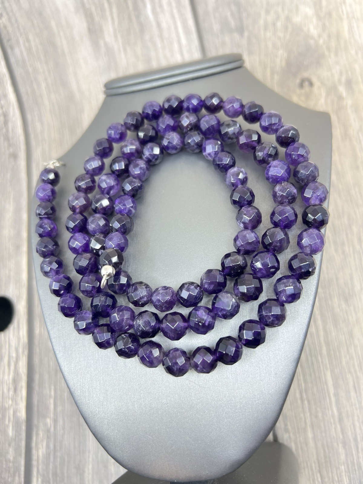 Amethyst Necklace 34″ & Earring Set Mine Finds by Jay King