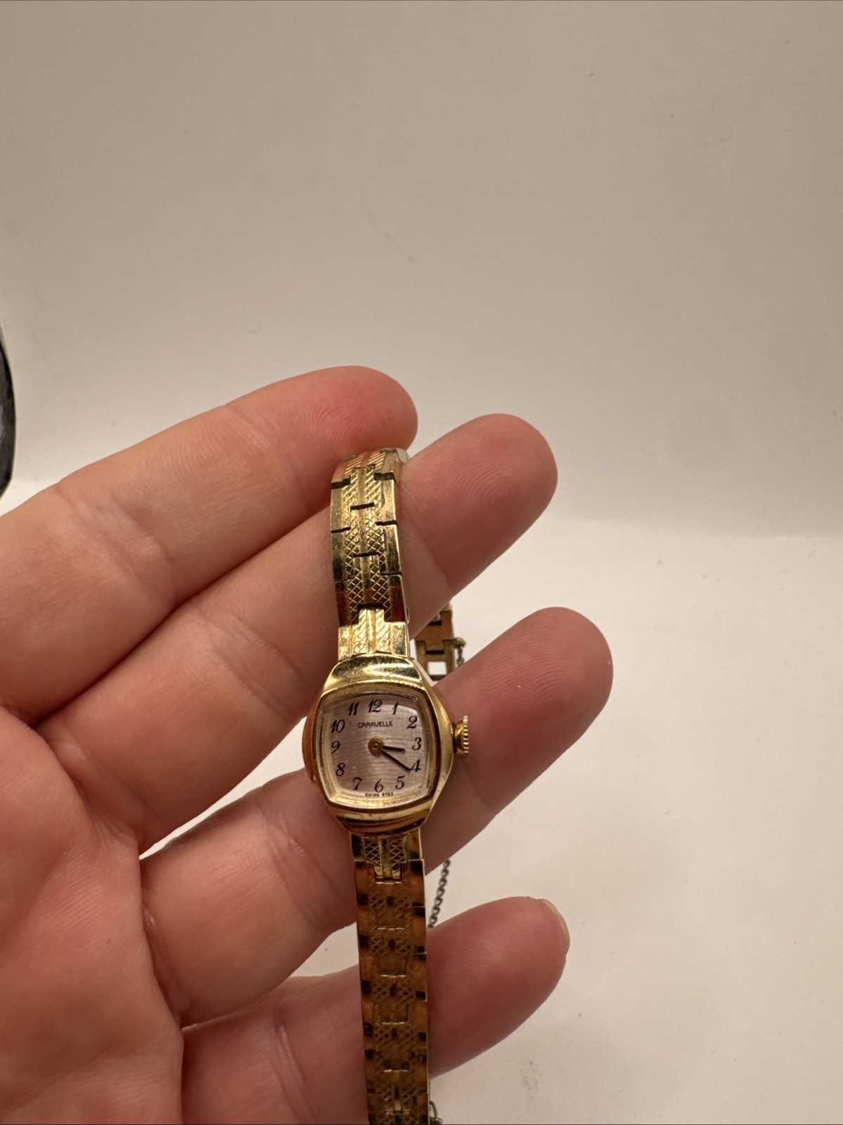 Caravelle Ladies Watch 8763 1960S With Safety Chain