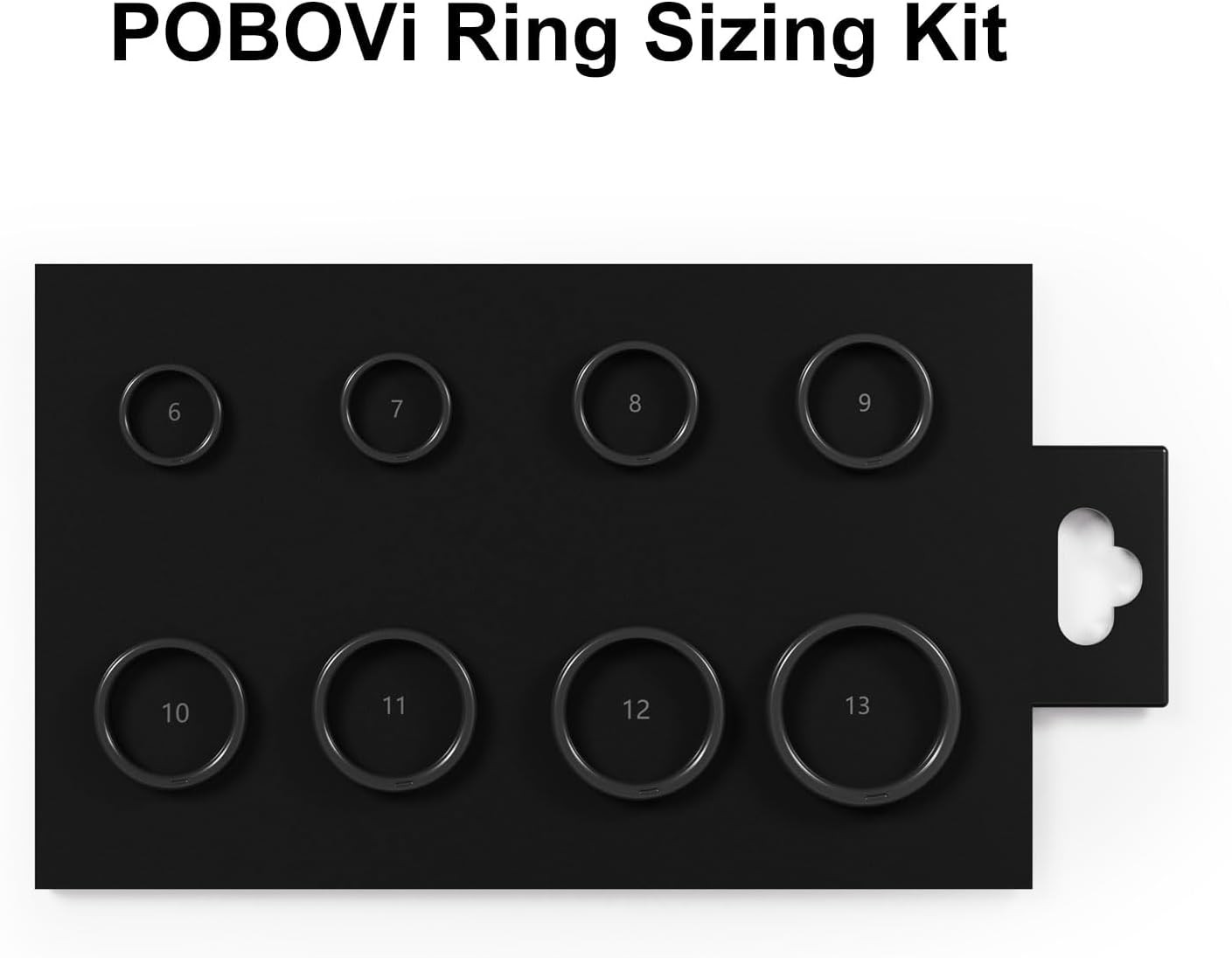 Ring Sizing Kit – Measurement of Finger Size – 6-13, Black