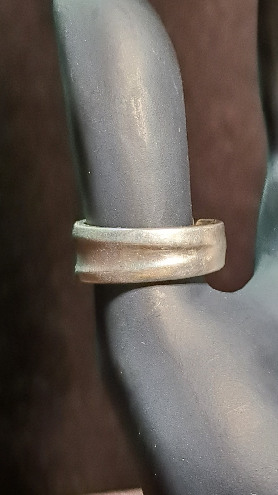 Spoon Ring Handmade bypass Style size 8 Stainless no Pattern
