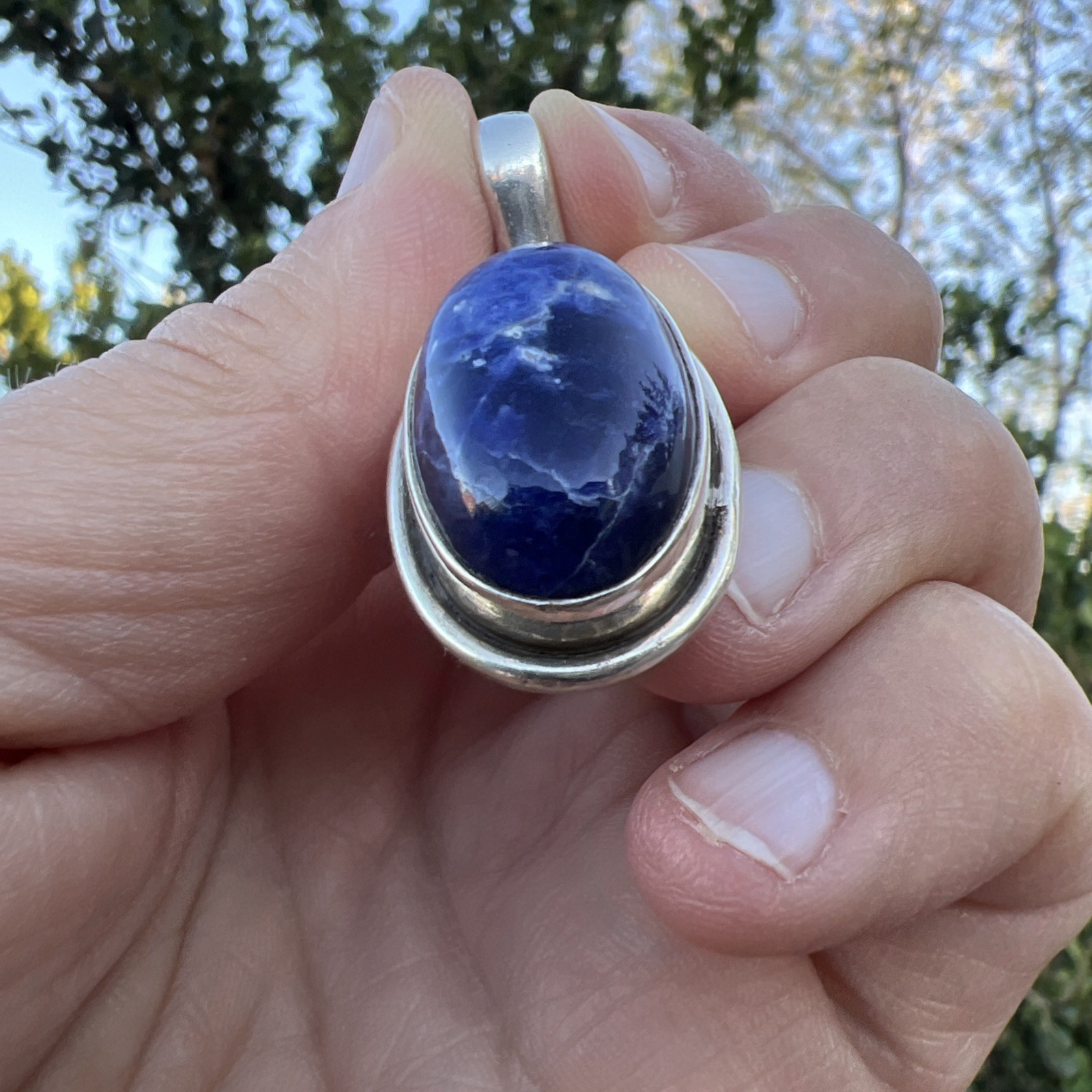 Oak 7 Sterling Silver Sodalite Pendant