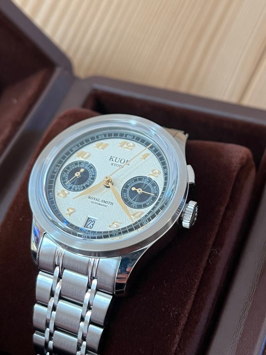 KUOE KYOTO ROYAL SMITH 90-010 Panda Grain Dial Automatic Watch 35mm Box