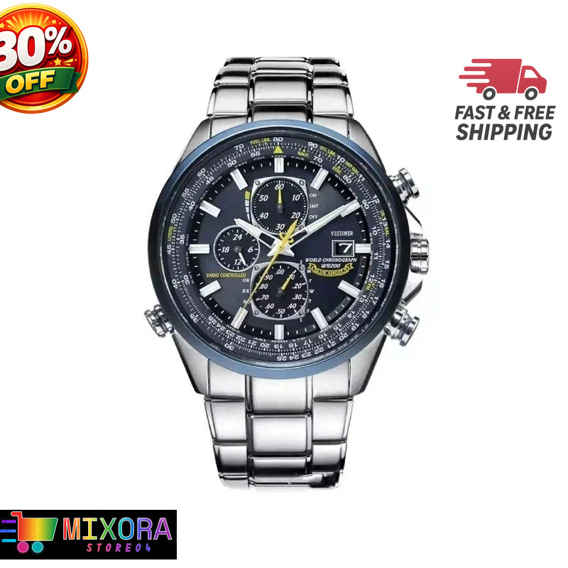 Blue Angels Watch for Men, Pilot Military Aviation Watch, Stainless Steel Bracel
