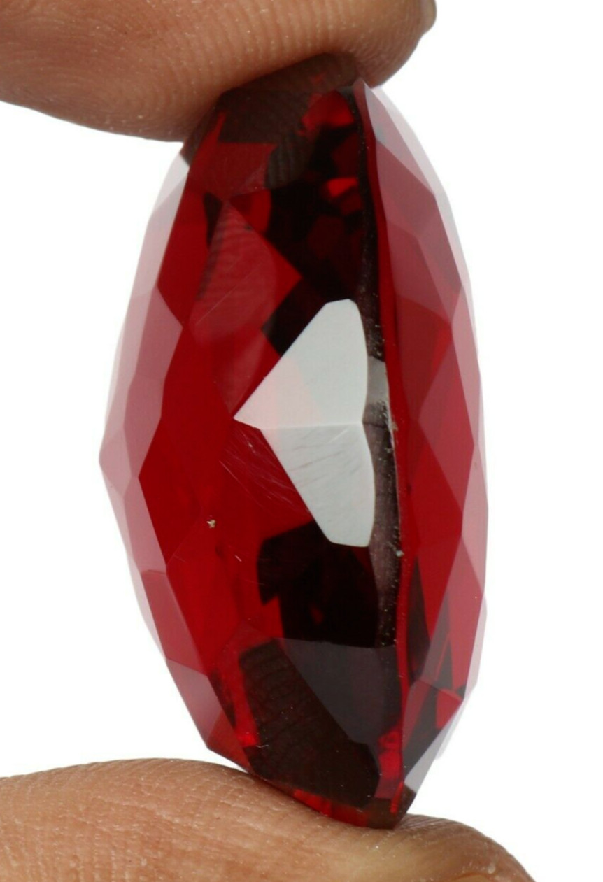 AAA+ Large Red Topaz 79.00 Ct. Oval Faceted Cut Loose Gem for Authentic Jewelry
