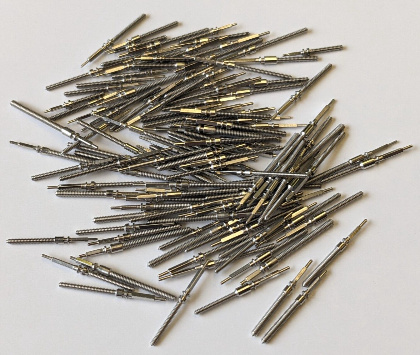 120 pcs Watch stems for wrist watches Swiss made lot of 120 pieces x 1