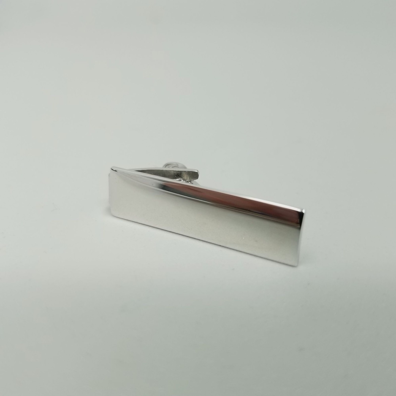 Vintage Sterling Silver Tie Bar Clip Foster Small 1 Inch Minimal Polished