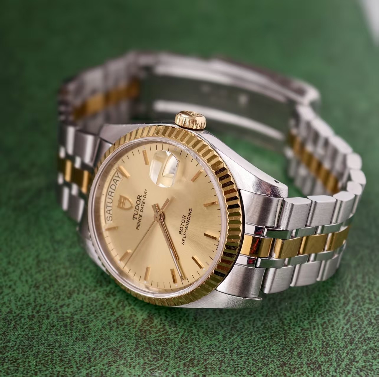 Tudor Champagne Scale Dial 76213 Prince Date Men’s Watch Automatic 36mm
