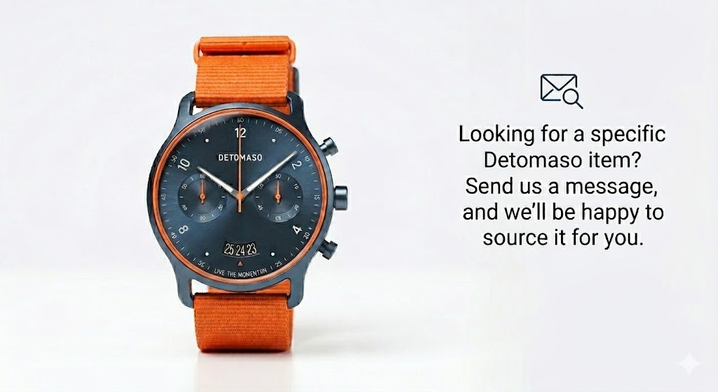 DETOMASO SORPASSO CHRONOGRAPH VELOCITÀ BLUE ORANGE 42mm MSRP $219 🔥NEW🔥