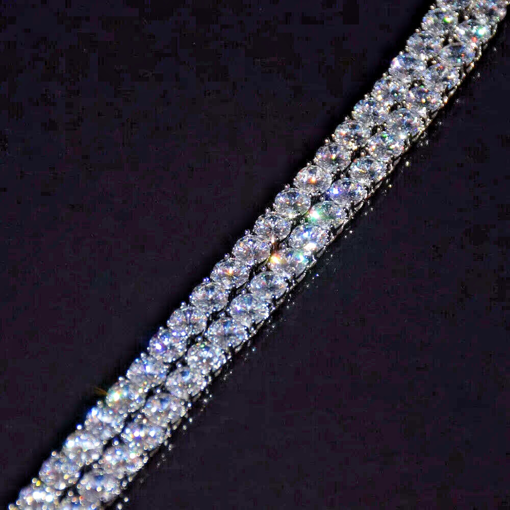 Tennis Chain Necklace Zircon Men Women Iced Out Hip Hop 6mm Copper Love Gift New