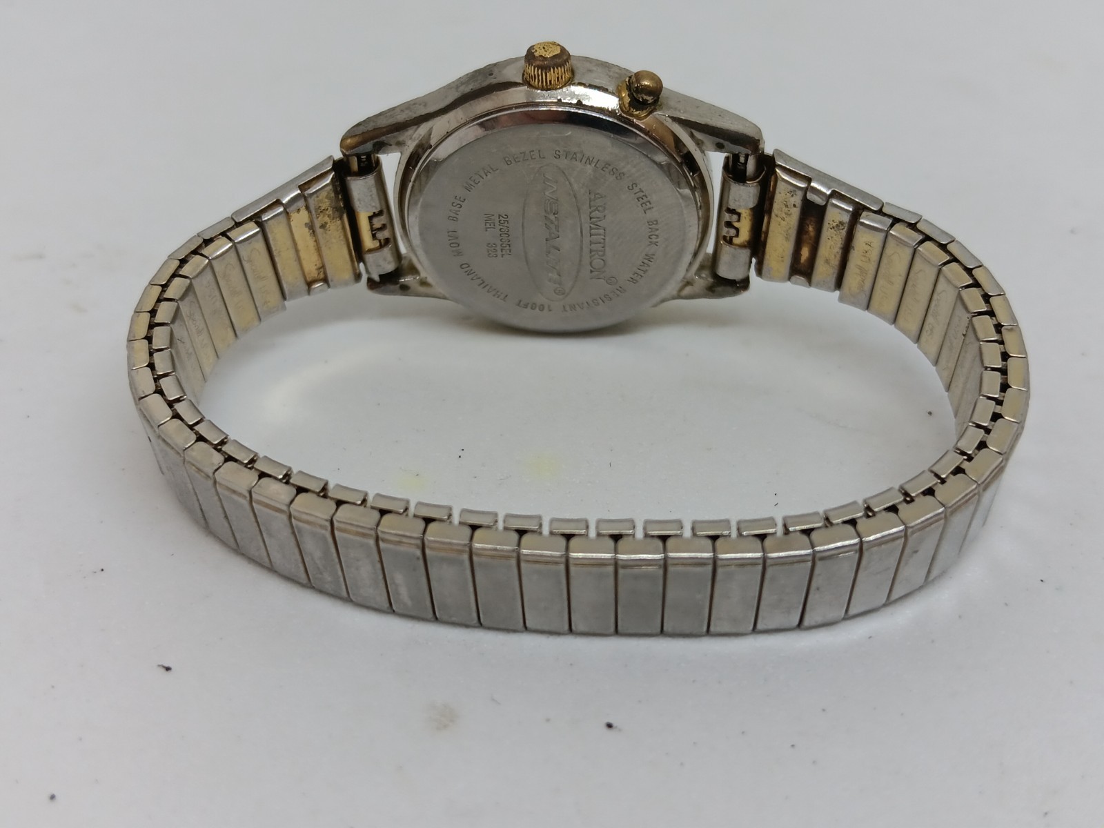 VINTAGE Armitron Instalite Women’s 26mm Two Tone Japanese Quartz Watch NEW BATT