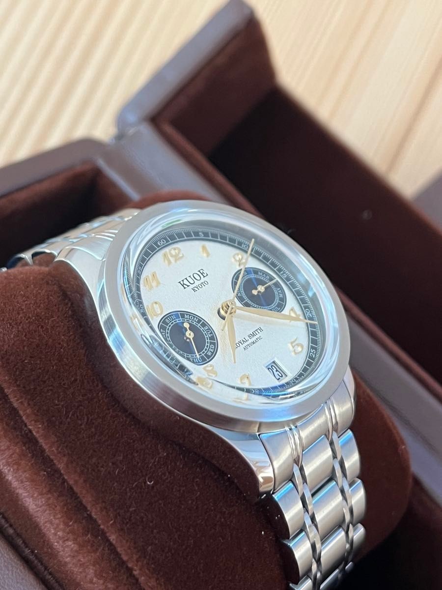 KUOE KYOTO ROYAL SMITH 90-010 Panda Grain Dial Automatic Watch 35mm Box