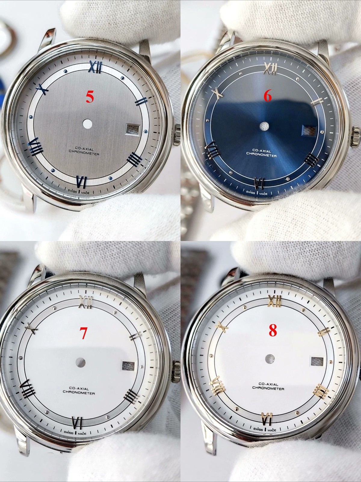 39.5mm Stainless Steel Watch Case With Band Kit for De Ville 2824