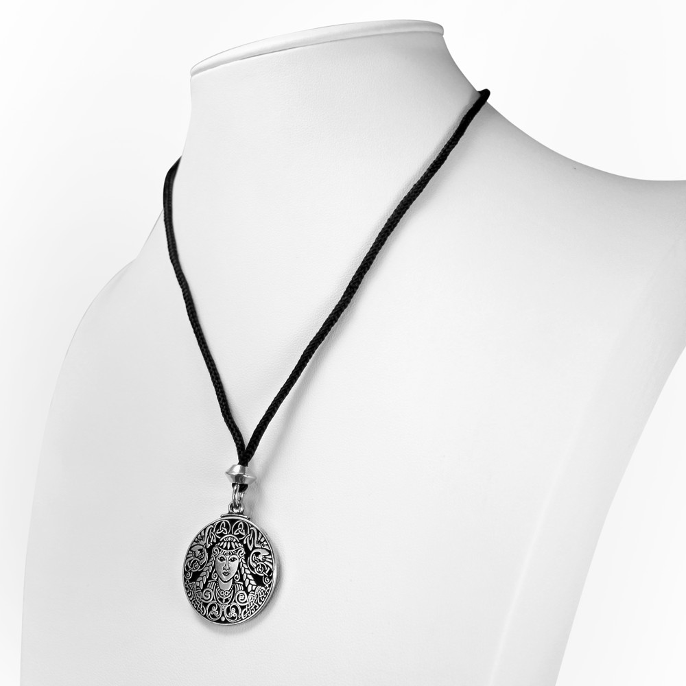 Pewter Brigid Necklace Celtic Goddess Pendant Brigit Jewelry Brighid