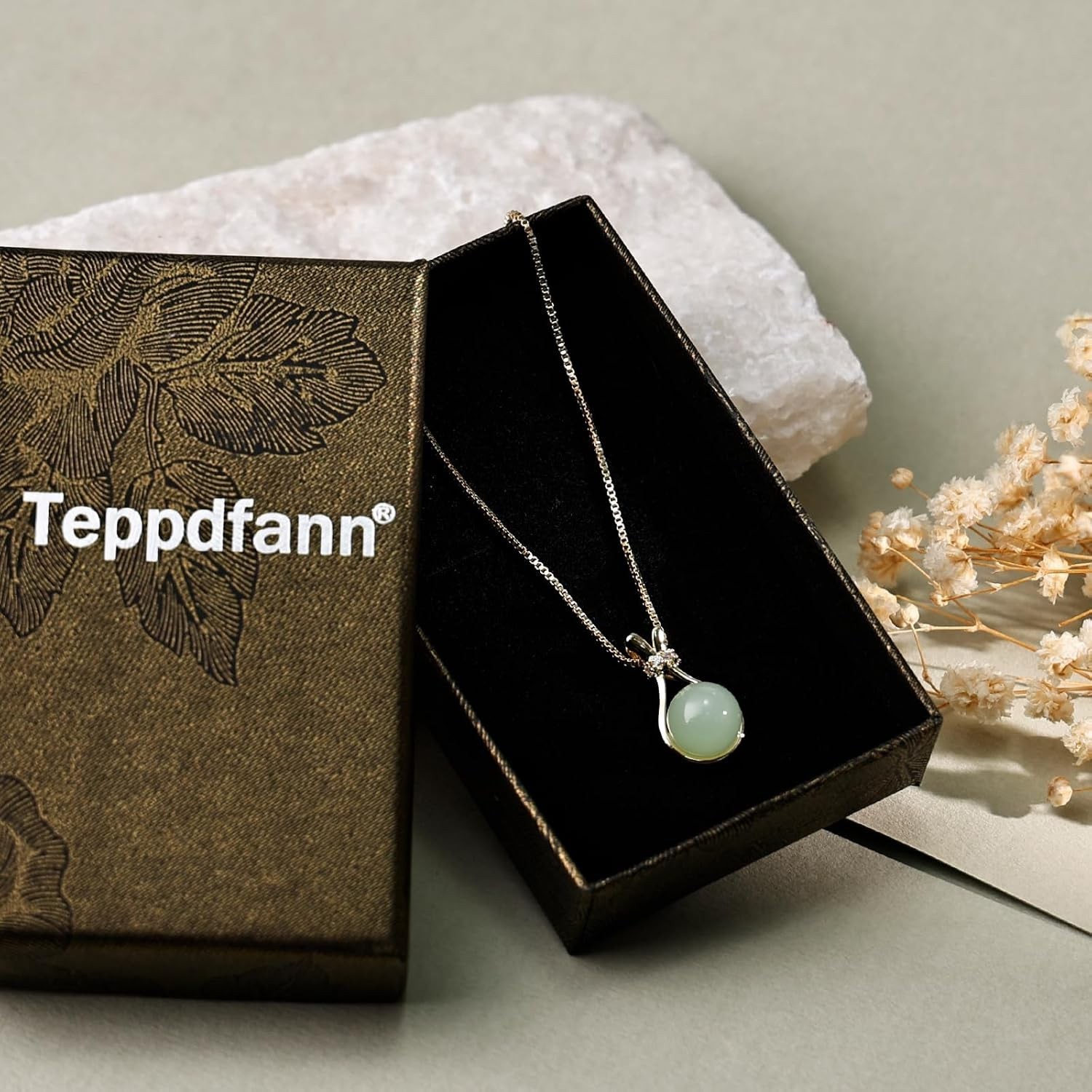 Elegant 8mm Green Jade Pendant Necklace – Gold Plated Gift for Special Moments