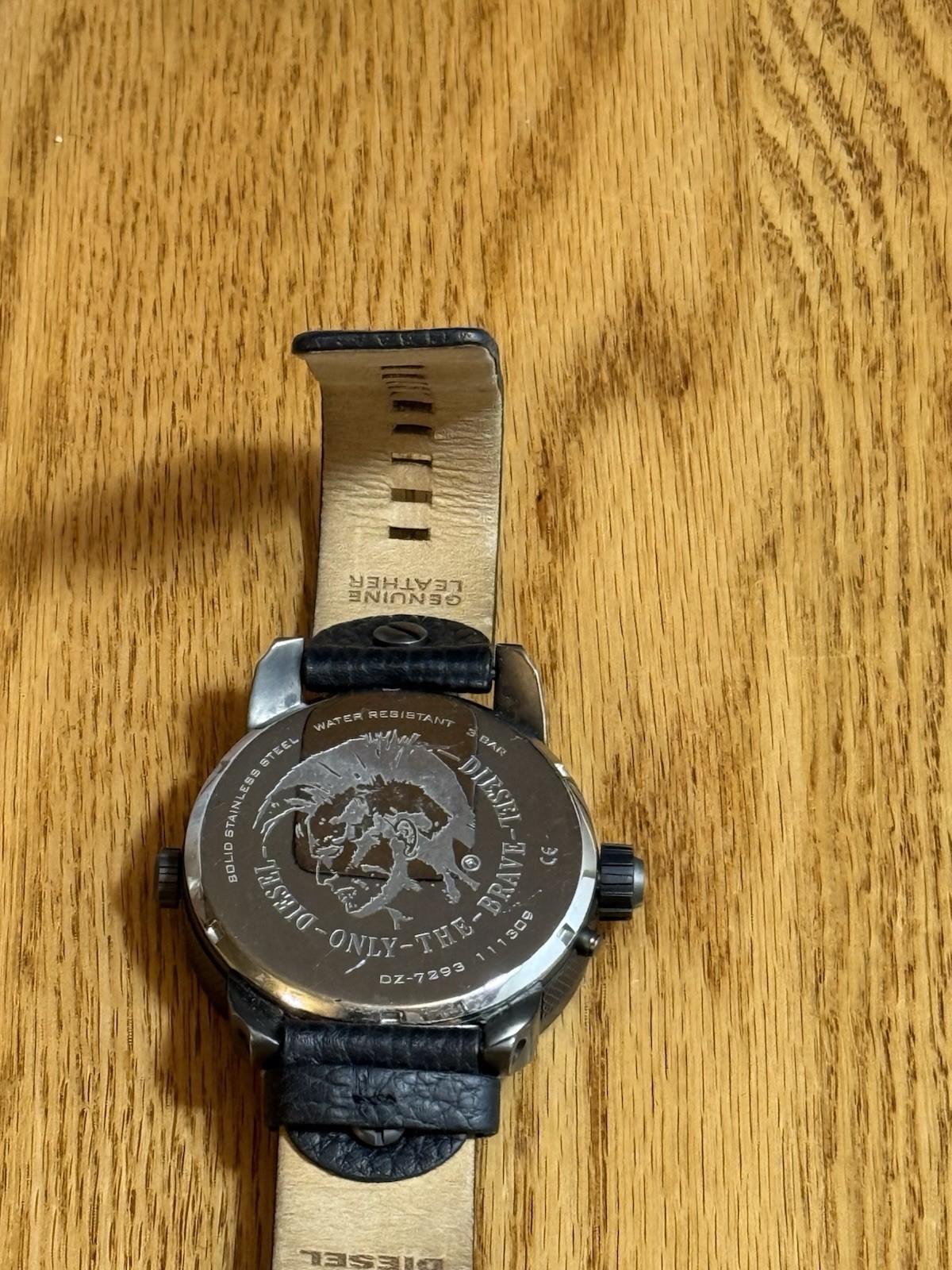 Diesel DZ7293 Black Four Movement Black Leather Band Watch