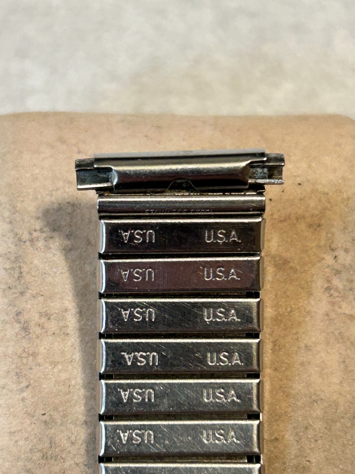 USA-made 18mm Stainless Steel Men’s Stretchable Watch Band