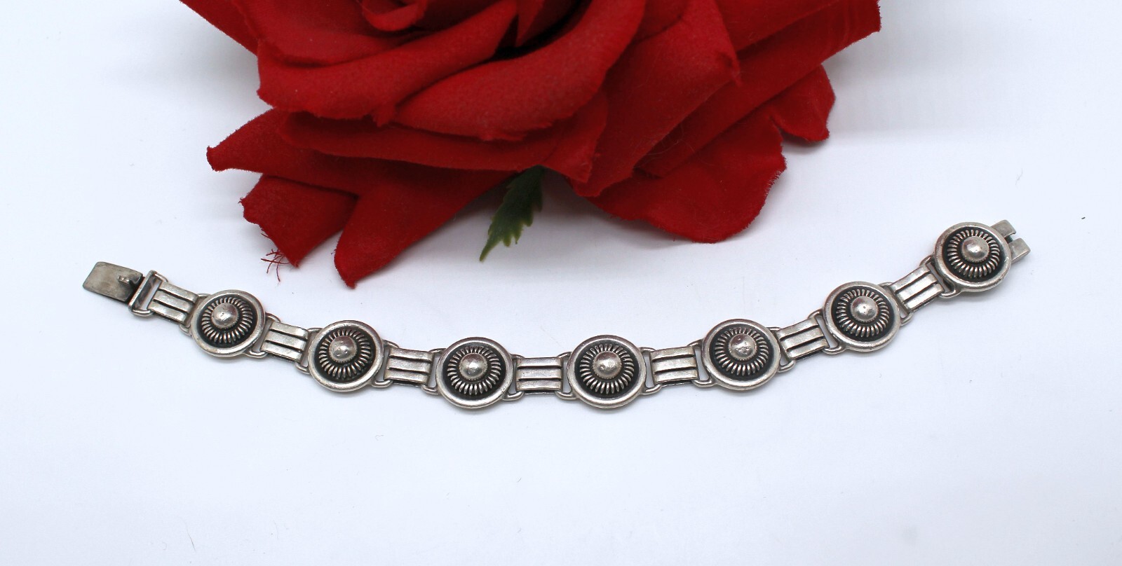 Sterling Silver John Lauritzen Denmark 28.41g Bracelet CAT RESCUE