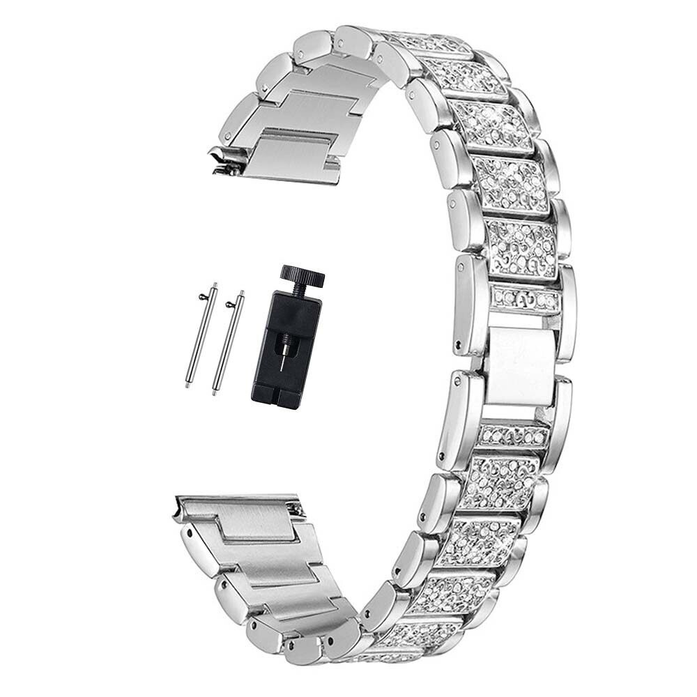 20mm 22mm Bling Diamond Watch Band Quick Release Metal Bracelet Stainless steel