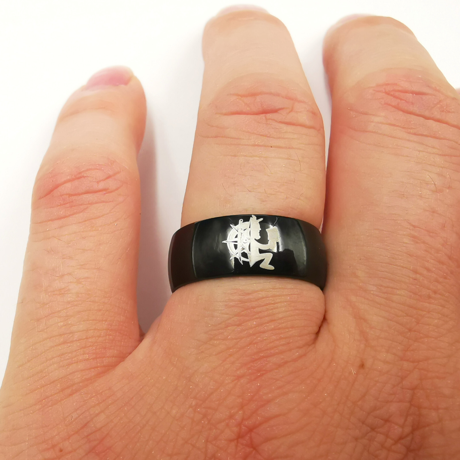 BLACK NINJA HATCHETMAN RING STAINLESS STEEL ICP TWIZTID UA8-12#