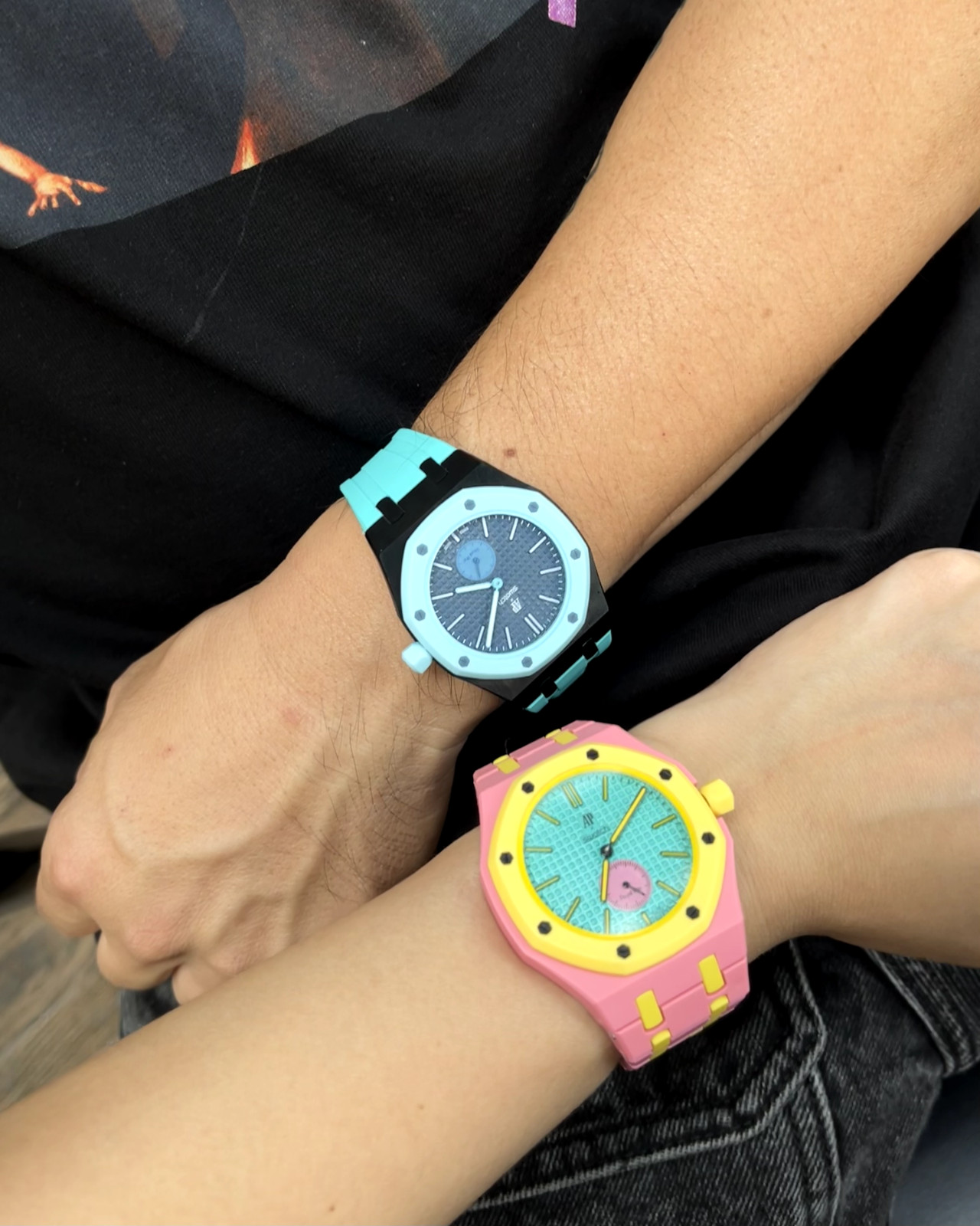 Luxury Custom Perfect Case/Band for AP X Swatch Royal Pop ceramic READY SHIP Now