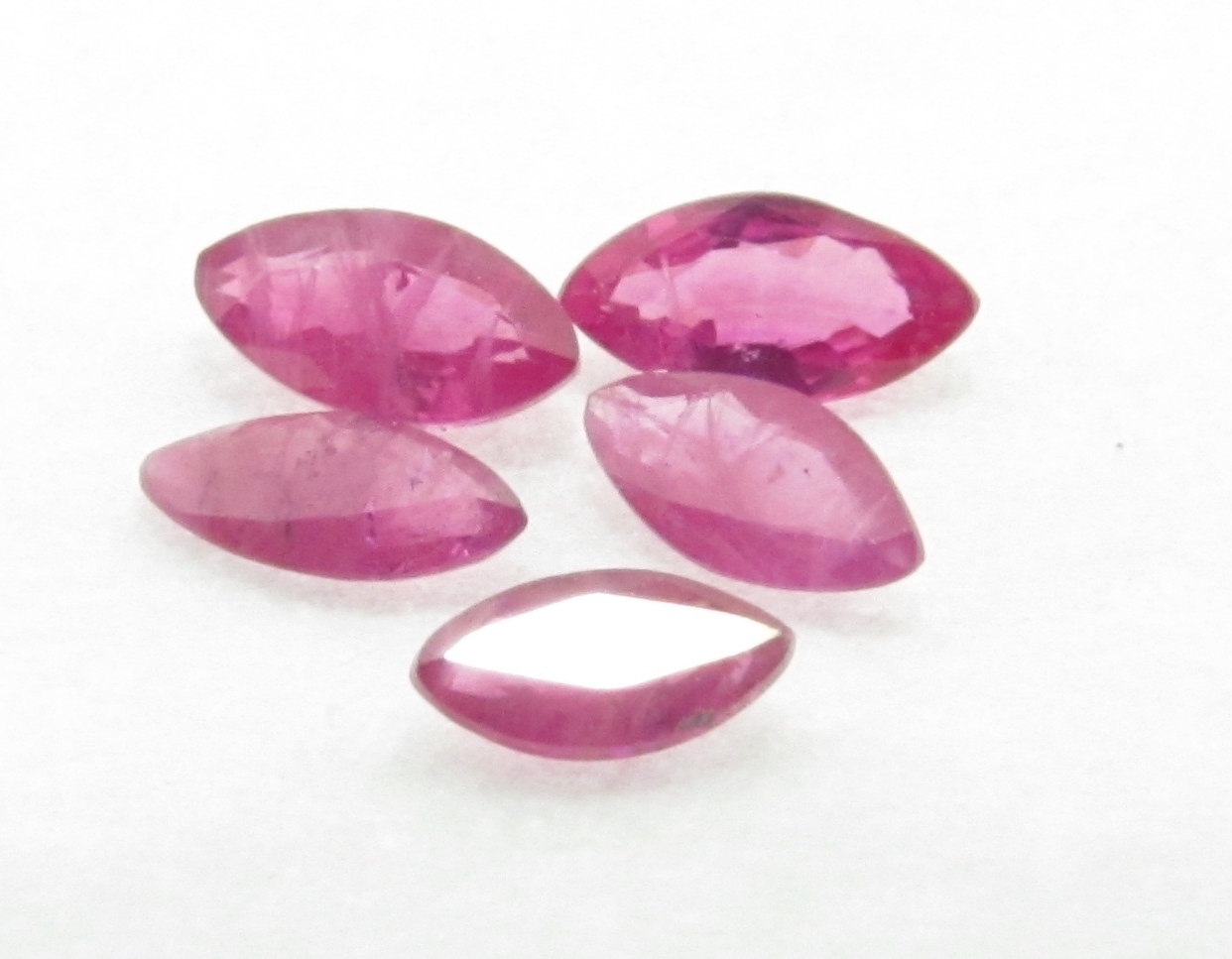 Ruby 5×2.5 Marquise 5 Stones 0.85cts only $9.99