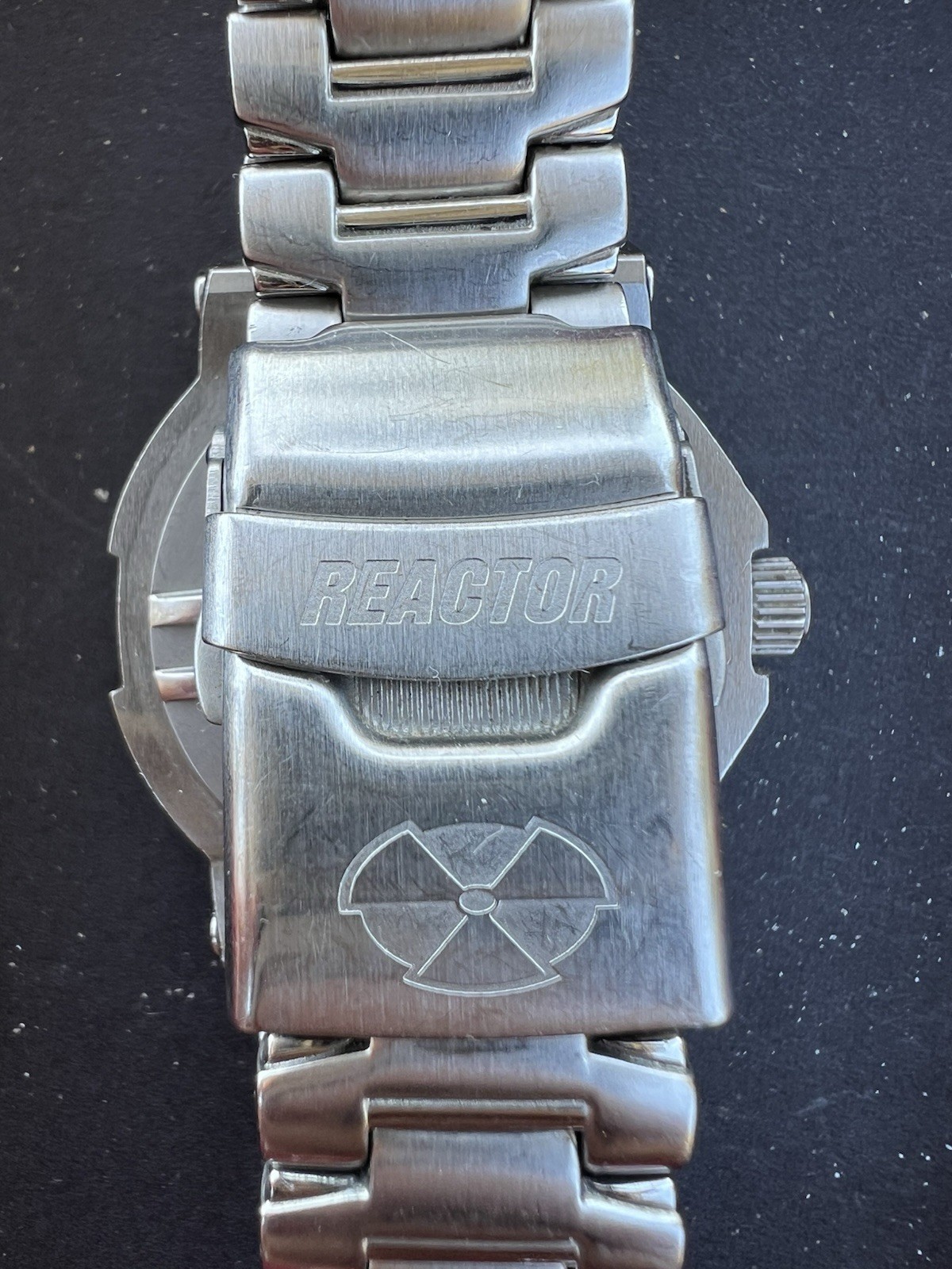 Reactor Critical Mass Men’s Quartz 200m Day/Date Black Dial SS Bracelet