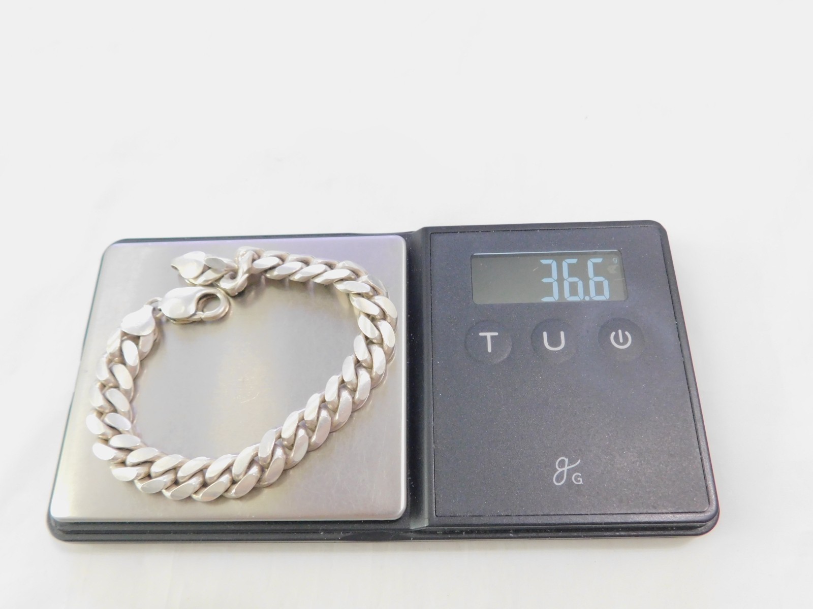 Vintage Italy 925 Sterling Silver Cuban Link Bracelet 7.75″ 36.6g Heavy Unisex